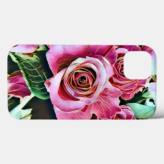 ピンクのバラの花 Case-Mate iPhoneケース (裏面 (横))