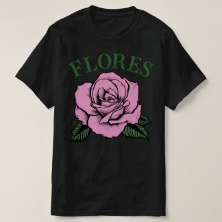 ピンクのバラの花 Tシャツ