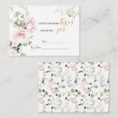 ピンクのバラの葉の数を推測キスゲーム エンクロージャーカード (正面/裏面)