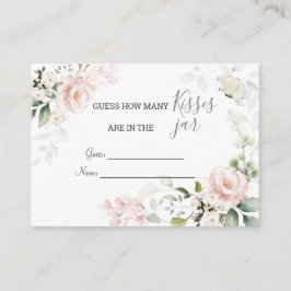 ピンクのバラの葉 何回キスが瓶の中に ゲーム エンクロージャーカード