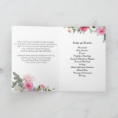 ピンクのバラの葬式プログラム プログラム (内部)