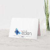 ピンクのバラの蕾のウェディングサンクスカード横向き サンキューカード (裏面)