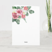 ピンクのバラの蘭ハッピーマザーズデイ祖母 カード (裏面)