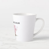 ピンクのバラの蝶 カフェラテマグ (右)
