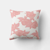 ピンクのバラの装飾用クッション クッション (裏面)