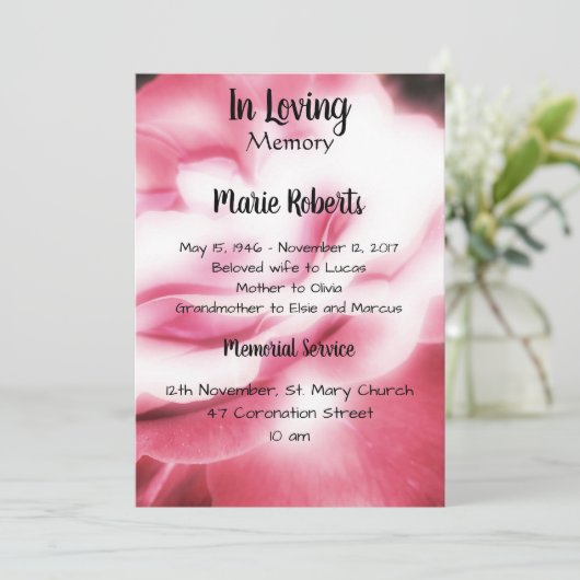 ピンクのバラの記念物/発表 案内状 (スタンド正面)