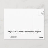 ピンクのバラの誕生日の挨拶 ポストカード (裏面)