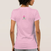 ピンクのバラの誕生日 Tシャツ (裏面)