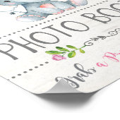 ピンクのバラの象の写真撮影小道具デコレーション ポスター (角)