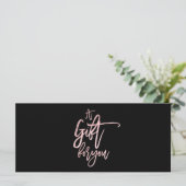 ピンクのバラの贈り物の贈り物金ゴールド証明書 (スタンド正面)