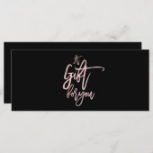 ピンクのバラの贈り物の贈り物金ゴールド証明書 (正面/裏面)