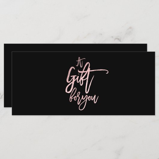 ピンクのバラの贈り物の贈り物金ゴールド証明書 (正面/裏面)