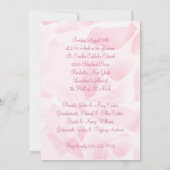 ピンクのバラの赤ちゃん女の子の写真の洗礼 招待状 (裏面)
