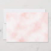 ピンクのバラの赤ちゃん女の子の写真バプテスマ 招待状 (裏面)