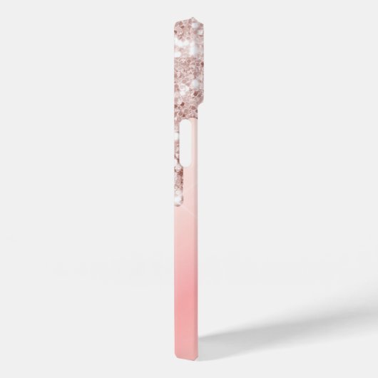 ピンクのバラの金ゴールド名の乾燥 Case-Mate iPhoneケース (裏面 / 右)