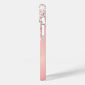 ピンクのバラの金ゴールド名の乾燥 Case-Mate iPhoneケース (裏面 / 左)