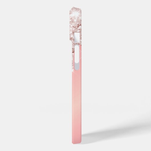 ピンクのバラの金ゴールド名の乾燥 Case-Mate iPhoneケース (裏面 / 左)