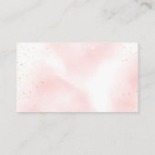 ピンクのバラの金ゴールド我々は月の囲いカードの上にいる エンクロージャーカード (裏面)