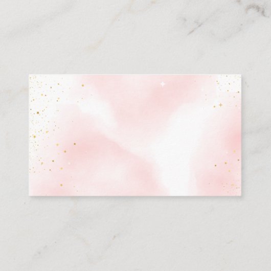 ピンクのバラの金ゴールド我々は月の囲いカードの上にいる エンクロージャーカード (裏面)