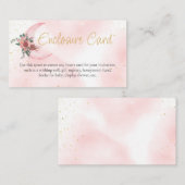 ピンクのバラの金ゴールド我々は月の囲いカードの上にいる エンクロージャーカード (正面/裏面)