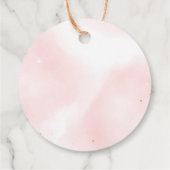 ピンクのバラの金ゴールド私たちは月の上にいる感謝 フェイバータグ (裏面)