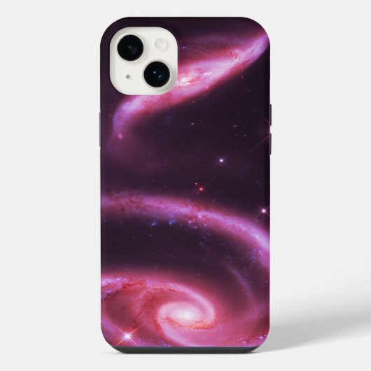 ピンクのバラの銀河 iPhoneケース (裏面)
