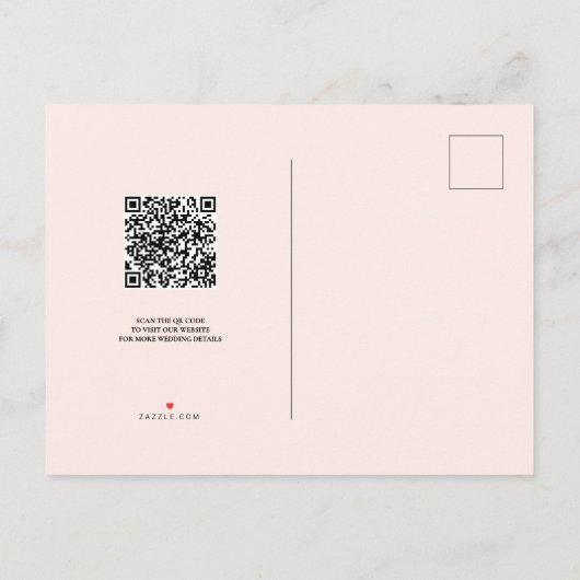 ピンクのバラの露ドロップデザイナー日付を保存 案内ポストカード (裏面)