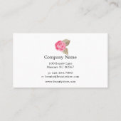 ピンクのバラの顧客のロイヤリティカード 名刺 (裏面)