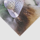 ピンクのバラの香りがする白い帽子の少女 薄葉紙 (詳細)