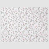 ピンクのバラはぼろぼろのギフト用包装紙のティッシュペーパーを発芽させます 薄葉紙 (正面)