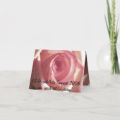 ピンクのバラはNotecard感謝していしています サンキューカード (裏面)