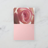 ピンクのバラはNotecard感謝していしています サンキューカード (内部)