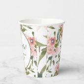 ピンクのバラをテーマにした誕生日ウェディングペーパーカップ 紙コップ (左)