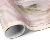 ピンクのバラを包む淡い色のハッピーシードのギフトラッピング ラッピングペーパー (ロールコーナー)