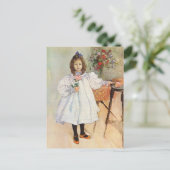 ピンクのバラを持つグラディス ポストカード (スタンド正面)