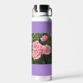 ピンクのバラを絶縁 ウォーターボトル (背面)