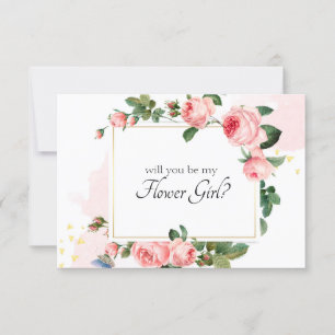 ピンクのバラを赤らめる私の花の女の子？