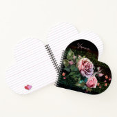 ピンクのバラを黒に ノートブック (内部)
