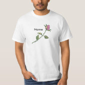 ピンクのバラカスタムのTシャツ Tシャツ (正面)