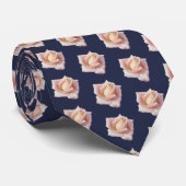 ピンクのバラカスタムスの背景色 ネクタイ (ロール)