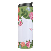 ピンクのバラカスタムス熱タンブラー タンブラー (回転左)