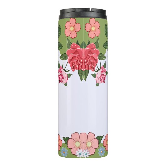 ピンクのバラカスタムス熱タンブラー タンブラー (裏面)