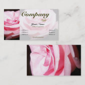 ピンクのバラカスタム色 名刺 (正面/裏面)