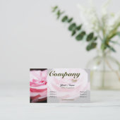 ピンクのバラカスタム色 名刺 (スタンド正面)