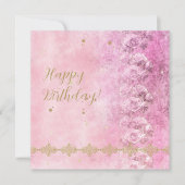 ピンクのバラグランジズダマスク – グリーティングカード シーズンカード (正面)