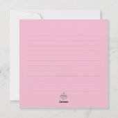 ピンクのバラグランジズダマスク – グリーティングカード シーズンカード (裏面)