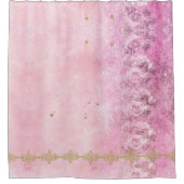 ピンクのバラグランジズダマスク – シャワーカーテン (正面)