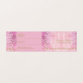 ピンクのバラグランジズダマスク – 名刺， PriceTag 名刺 (外部フラット)