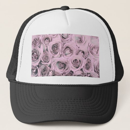ピンクのバラスケッチ キャップ (正面)