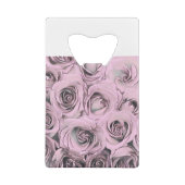 ピンクのバラスケッチ クレジットカード栓抜き (裏面)